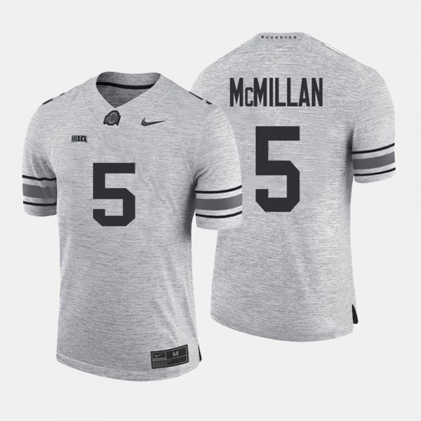 Ohio State Buckeyes Raekwon McMillan Men's #5 Gridiron Limited Gray Limited College Football Jersey 2404LMWV6